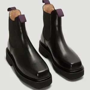 Eytys Shoes Eytys Ortega Leather Platform Chelsea Boots Black